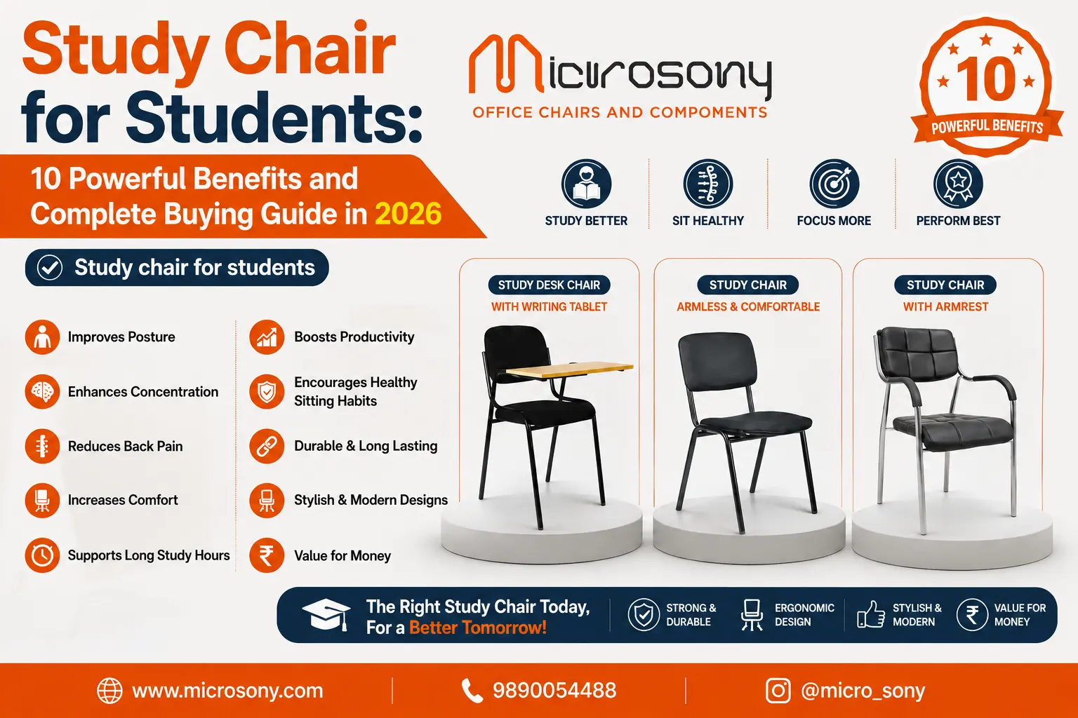 Study chair for students