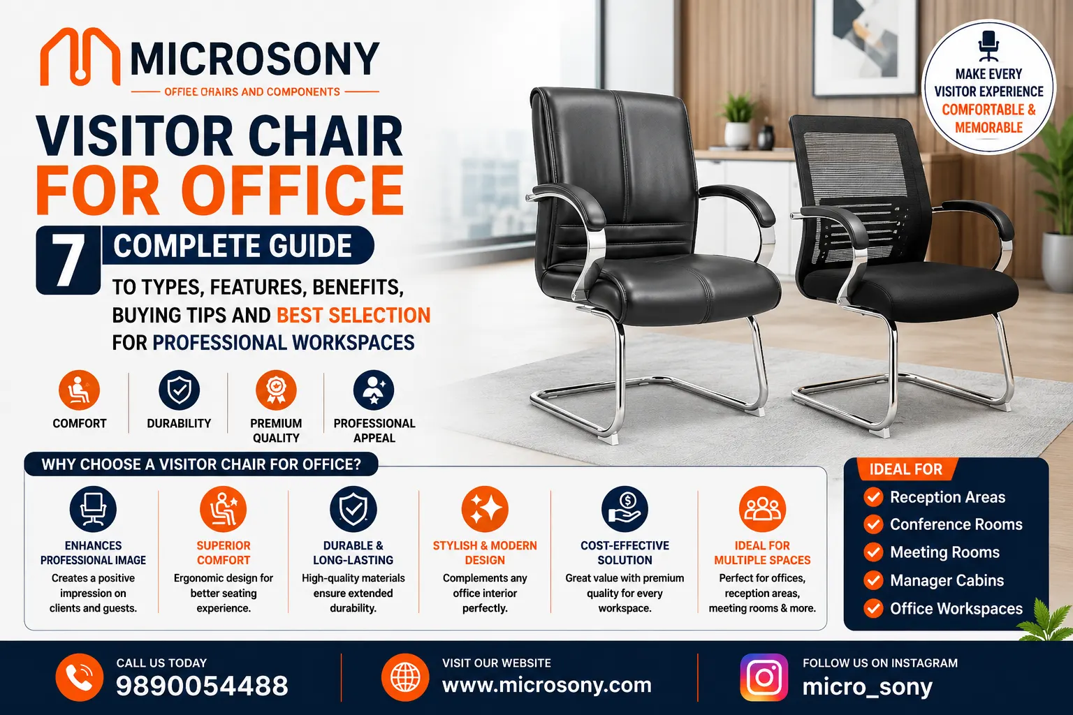 Visitor chair for office