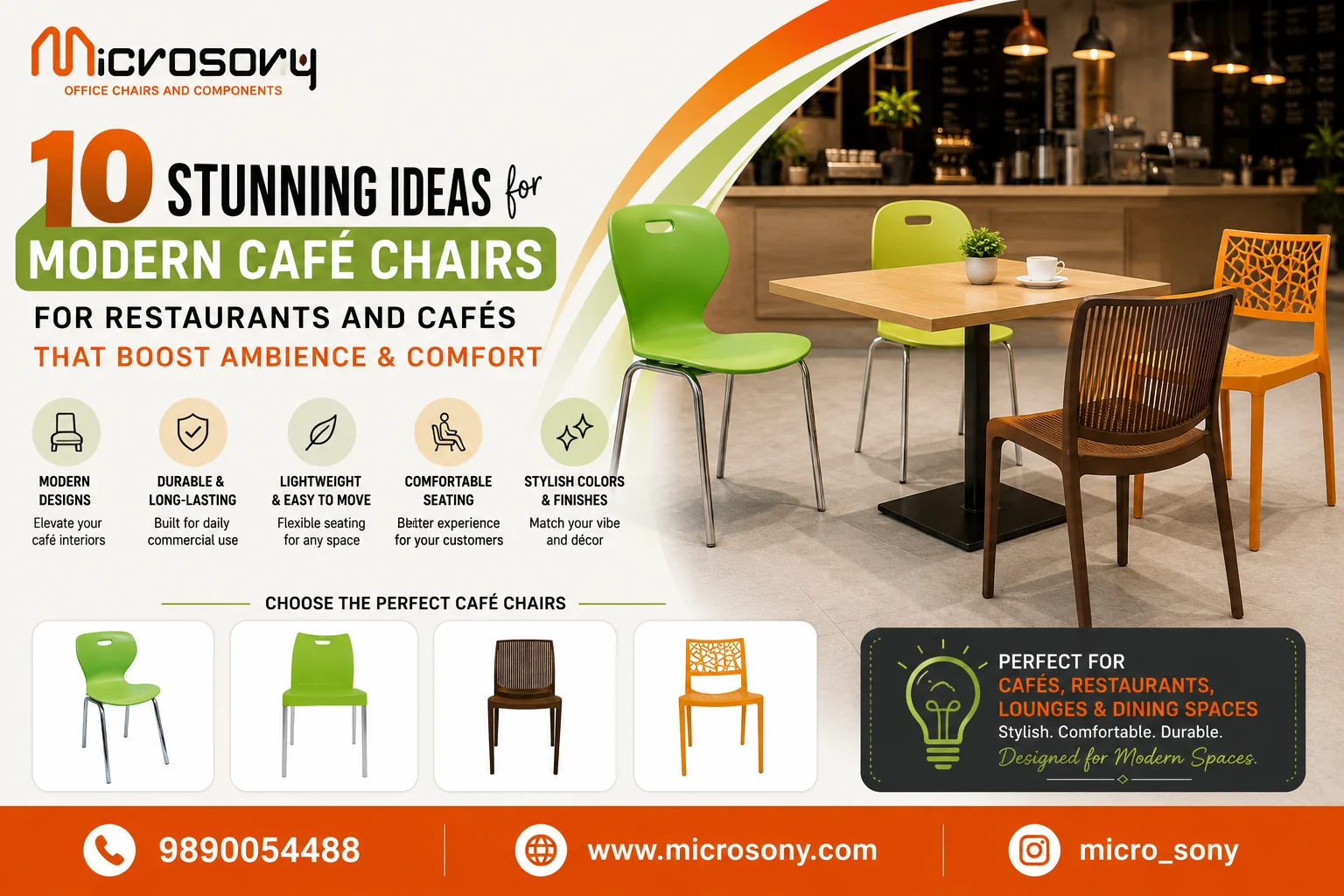 café chairs